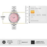 Timex Pink Round Dial Women’s Watch TWEL232SMU01