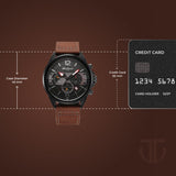 Titan Octane Cred Black Dial Men’s Leather Watch 90238KL03