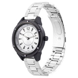 Fastrack Varsity Silver Dial Girls Watch NL6176KM16
