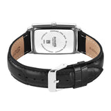Sonata Silver Dial Black Leather Strap Men's Watch 77199SL01