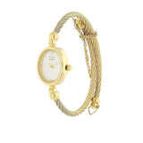 Titan Raga White Dial Golden Strap Women’s Watch NU197YM04