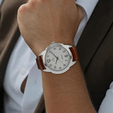 Titan White Dial Leather Strap Men’s Watch NU1585SL07