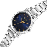 Sonata Blue Dial Silver Strap Men's Watch NU7987SM06W