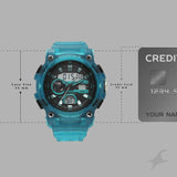 Fastrack StreetStyle Analog Digital Translucent Blue Men's Watch 38134PP02W