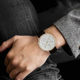 Titan Classique White Dial Leather Watch 90102WL01