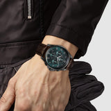 Titan Classic Chronograph Teal Green Dial Leather Watch 90169NL01
