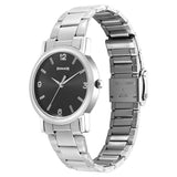 Sonata Black Dial Silver Strap Men's Watch NU7987SM07W
