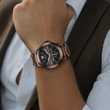 Titan Neo Splash Brown Dial Multifunction Watch for Men 1698QM02