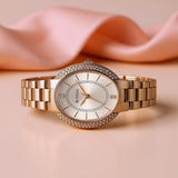 Titan Metro Rose Gold Dial Women’s Watch NU95304WM01