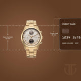 Titan Classique Neo Splash Cream Dial Gold Watch 1805WM02
