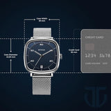 Titan Neo Curve Blue Dial Stainless Steel Watch for Men