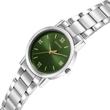 Sonata Green Dial Silver Strap Men's Watch NU7987SM10W