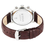 Titan Sapphire Multifunction White Dial Leather Watch 1874SL03