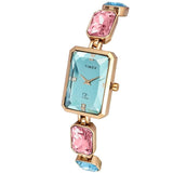 Timex Fria Women Blue Rectangular Analog Watch TWEL16900
