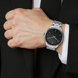 Titan Wrist Wit Black Dial Steel Watch 1802SM10