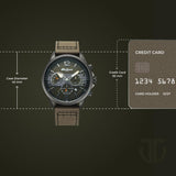Titan Octane Cred Green Dial Men’s Leather Watch 90238KL01