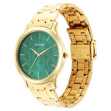 Titan Karishma Radiance Green Dial Men’s Gold Watch 1825YM07