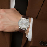 Titan Karishma Silver Dial Men’s Leather Watch 1774SL01