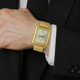 Titan Off-White Dial Gold Strap Watch 1715YM02
