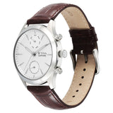 Titan Sapphire Multifunction White Dial Leather Watch 1874SL03