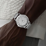 Titan Karishma White Dial Steel Watch 1825SM09