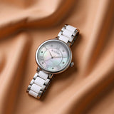 Titan Purple Ceramics Silver Dial Women’s Watch NT95217KD01