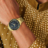 Titan Regalia Premium Blue Dial Steel Watch 1688KM05