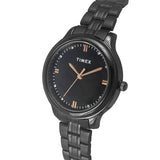 Timex 3 Hands Women Black Dial Quartz Watch TWEL149SMU04