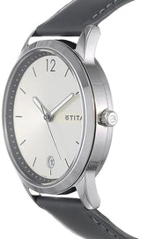 Titan Silver Dial Leather Men’s Watch NS1806SL03