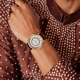 Titan Karishma Silver Dial Leather Strap Watch