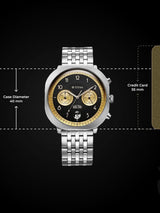 Titan Timeless Treasures Dual Time Black Dial Watch 10022SM02