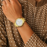 Titan Black & Gold Silver Dial Day-Date Watch 1805YM01