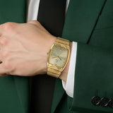 Titan Rectangle Champagne Dial Men’s Watch NU9315YM02