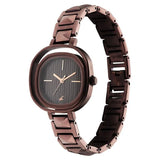 Fastrack Opulence Brown Dial Girls Watch NU6276QM02