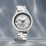 Fastrack Cerame Silver Girls Watch NU6294KD02