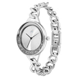 Fastrack Glitch Silver Dial Girls Watch NS68026SM01