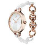 Fastrack Younique Mother of Pearl Dial Girls Watch 68037KD01