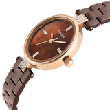 Timex Oval 23mm Brown Dial Analog Women Watch TWEL27202