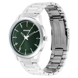 Sonata Green Dial Silver Strap Men's Watch NU7146SM03