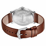 Sonata White Dial Brown Leather Strap Men's Watch NU7135SL03