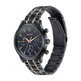 Sonata Black Dial Two-Tone Strap Men's Watch NU77146KM02