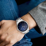 Titan Workwear Gradient Blue Dial Steel Watch 1865SM01
