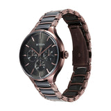 Titan Ceramic Fusion Black Dial Steel Watch 90148KD05