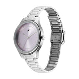 Fastrack Stunners Purple Dial Silver Girls Watch 6296SM01