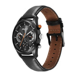 Titan Octane Black Dial Leather Strap Men's Watch 1805KL02