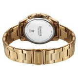 Sonata Green Dial Gold Strap Men's Watch 77187KM06