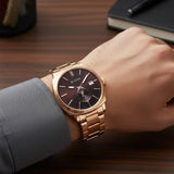 Titan Classique Suave Brown Dial Rose Gold Men’s Watch 90189WM01