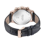 Sonata Black Dial Brown Leather Strap Men's Watch NU77146WL02
