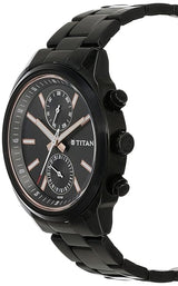 Titan Metropolitan Luxe Black Dial Men’s Watch NU1733NM01