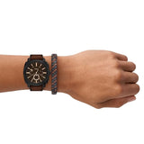 Fossil Machine Watch & Bracelet Gift Set for Men FS6102SET
